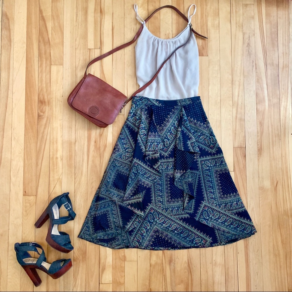 Anthropologie Eva Franco paisley midi skirt